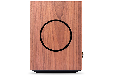 Cambridge Audio L/R M Active Bookshelf Speakers - Walnut - Side
