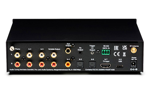 Pro-Ject Pre Box S3 Phono Stage - Black - Back