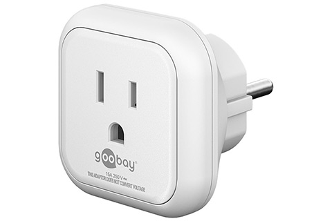 USA til DK strømadapter, hvid