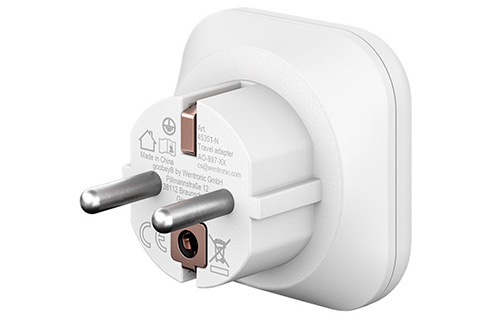 USA til DK strømadapter, hvid