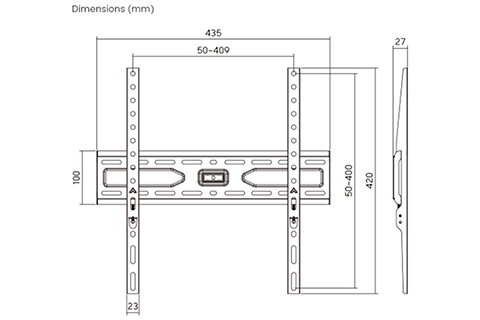 TV wall mount ultraslim (32–75