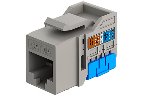 Keystone Module RJ45 CAT 6A, UTP, Slim & Short