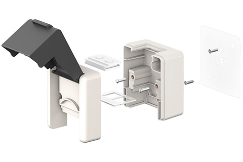 Outdoor Surface-Mounted Box IP44, 2x Keystone Ports