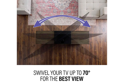 SANUS Universal TV Swivel Stand Max | Black (VESA 600x400) - Lifestyle