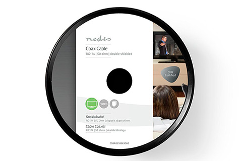 Coax Antenna cable, double shielded | 100 meter (50 Ohm)