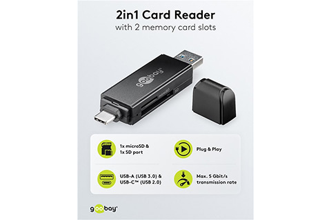 USB 3.0 SD Card Reader (USB-C – USB-A) - Lifestyle