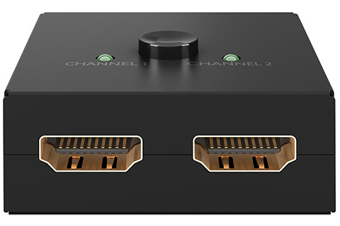 2-1 Port manuel HDMI 2.0 switch - Black