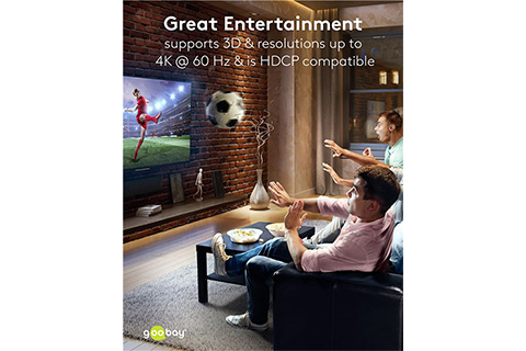 2-1 Port manuel HDMI 2.0 switch - Black - Lifestyle