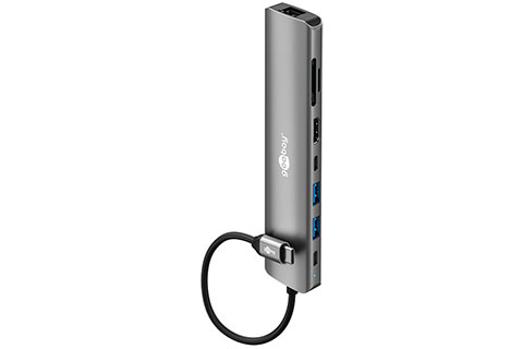 8-port USB hub with HDMI (4x USB, 1x HDMI, 1x RJ451, 1x SD, 1x MicroSD)