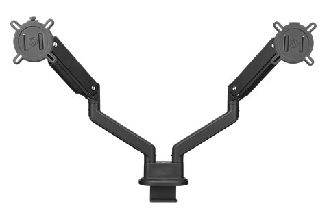 Monitor arm, solid | Dual (13 – 35) - Black