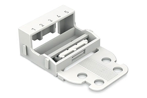 Wago Mounting Adapter For 221. | White (4 mm²) - 5-Conducter terminal