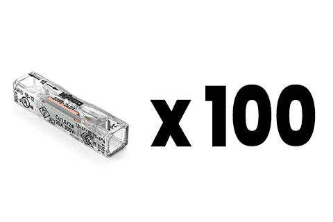 Wago PUSH WIRE Inline spring splicing connector (0,2 - 4 mm²)  - x100