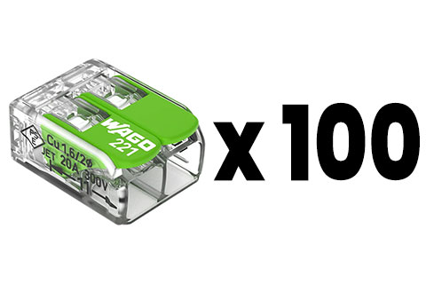 Wago Splicing Connector Series 221 (2x0,2 - 4 mm²) - x100