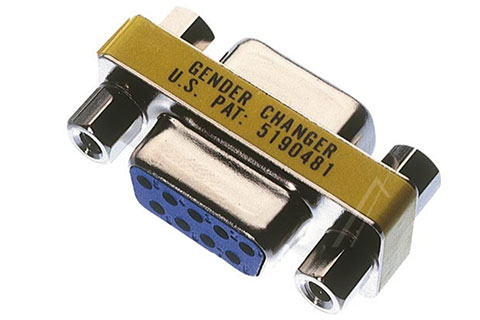 D-Sub 9 pin female to female adapter
