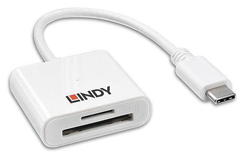 USB 3.1 SD Card reader | White (USB-C)