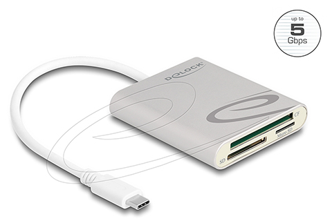 USB 3.2 SD Card reader | White (USB-C)