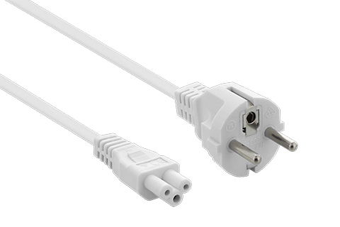 Appliance power cable | White (Schuko CEE 7/7 – C5)