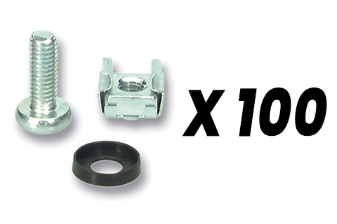 Set of cage nuts and screws (M6) x 100