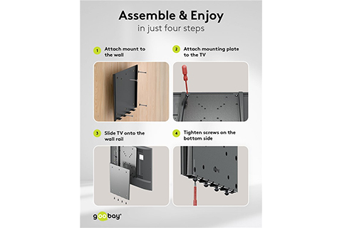 TV Wall Mount Caravan FIXED (S) (13–27) - Lifestyle