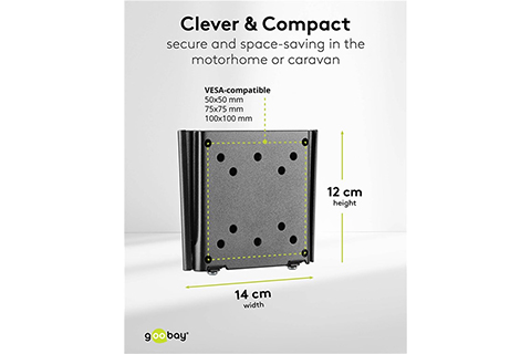 TV Wall Mount Caravan FIXED (S) (13–27) - Lifestyle