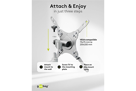 TV wall mount for caravans Tilt M (13–43) - Lifestyle