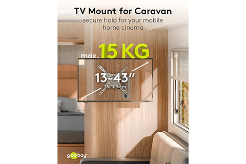 TV wall mount for caravans Tilt M (13–43) - Lifestyle
