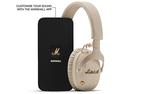 Marshall Monitor III headphones, Cream