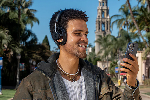 JLab Audio Open Ear wireless around-ear headphones - Black - Lifestyle