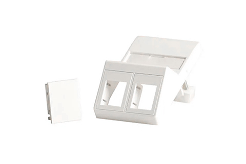 FUGA Data Outlet for 2 x Keystone | White