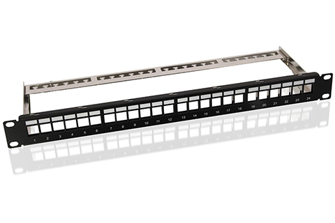 CAT 6A UTP patch panel, 24 port (19