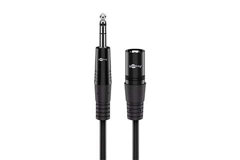 XLR Cable to Jack XLR male (3-pin) > 6.35 mm male (3-pin, stereo)