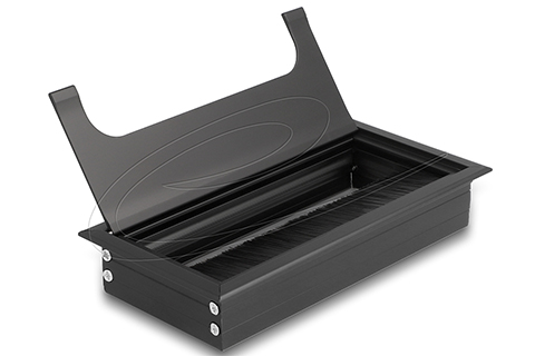 DeLOCK Cable grommet (160 x 80 x 28 mm) - Black