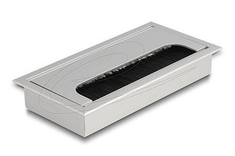 DeLOCK Cable grommet (160 x 80 x 28 mm) - Silver