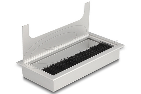 DeLOCK Cable grommet (160 x 80 x 28 mm) - Silver