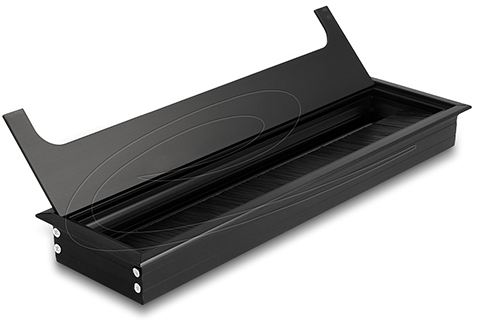 DeLOCK Cable grommet | Black (280 x 80 x 28 mm)