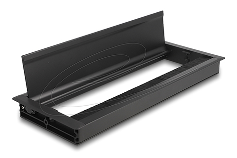 DeLOCK Cable grommet | Black (300 x 120 x 28 mm)