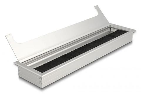 DeLOCK Cable grommet | Silver (300 x 80 x 28 mm)