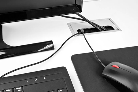 DeLOCK Cable grommet | Silver (300 x 80 x 28 mm) - Lifestyle