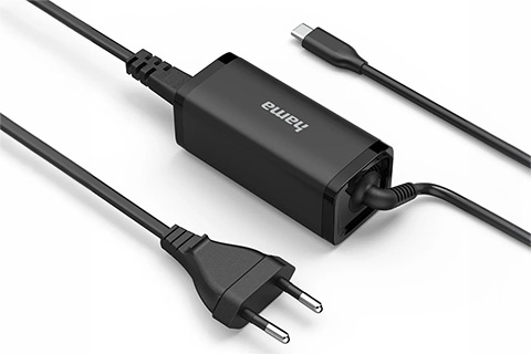 HAMA Notebook Power Supply USB-C (GaN, 100V-240V, 20V/45W)