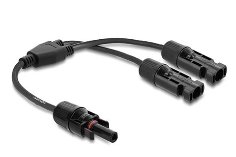 DeLOCK DL4 Solar splitter cable 2x male - 1x female | Black | 30 cm (4 mm²)