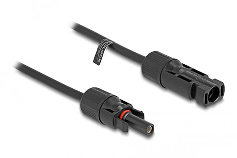 DL4 Solar Cable Male - Female | Black | 2 meter (6 mm²)