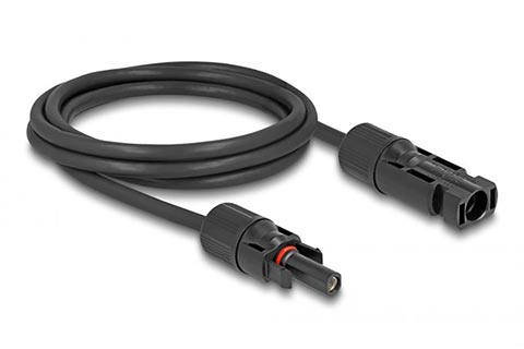 DeLOCK DL4 Solar Cable Male - Female | Black | 2 meter (6 mm²)