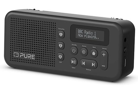 Elan Move Pocket Size FM/DAB+ Radio with Bluetooth - Black