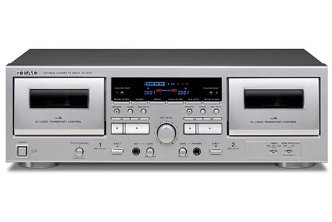 Teac W-1200 dobbelt kassette båndoptager med USB - Sillver