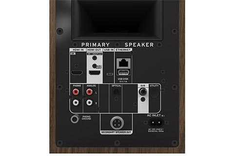 Klipsch The Fives II Powered Monitor - Walnut - Back