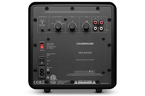 Cambridge Audio MSX Sub 200 Subwoofer - Black - Back