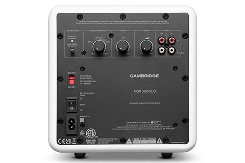 Cambridge Audio MSX Sub 200 Subwoofer - White - Back