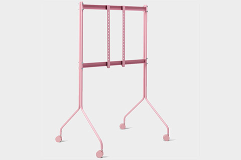 Pedestal Moon Rollin´ Tall TV stand with wheels - Bubble Gum