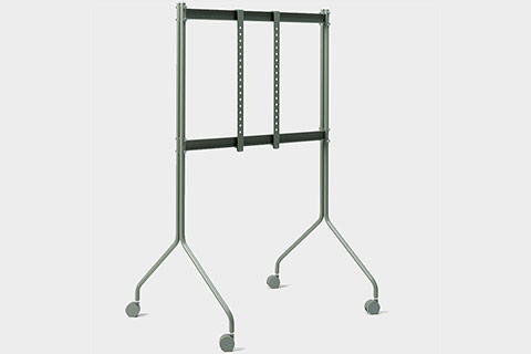 Pedestal Moon Rollin´ Tall TV stand with wheels - Mossy Green