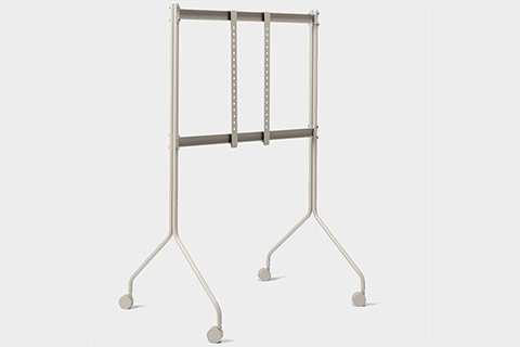 Pedestal Moon Rollin´ Tall TV stand with wheels - Oat